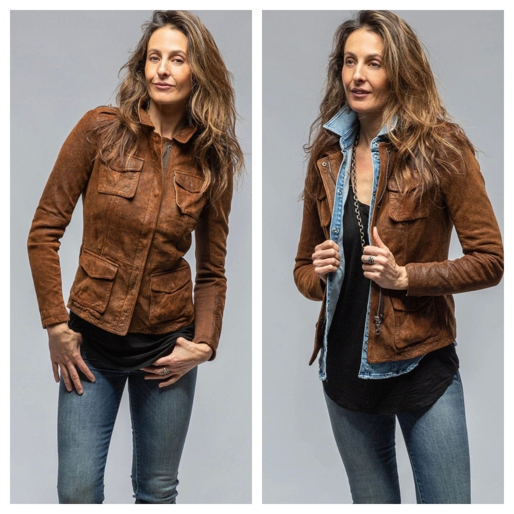 GIMO'S For AXEL'S Vail Colorado Guns & Roses Jacket In Rockstar Rust Brown S